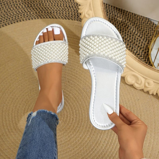 Damen Glitzernde Komfort-Sandalen mit funkelndem Riemen R&B