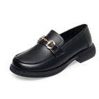 Damen Elegante Mokassins mit modischen Kettendetails