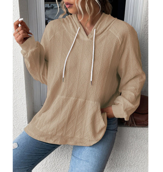 Damen Relaxed Fit Kapuzenpullover mit strukturiertem Design R&B
