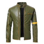 Herren Lederjacke mit Stehkragen