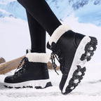 Damen Hohe Winterstiefel mit rutschfester Sohle und kuscheligem Futter