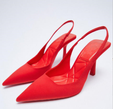 Damen Slingback-Pumps mit Spitze und elastischem Riemendesign R&B