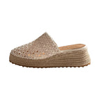 Damen Offene Clogs mit elegantem Geflecht R&B