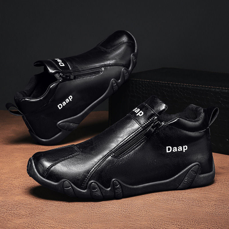 Damen modische Sportliche Sneakers mit Zippverschluss und rutschfester Sohle R&B
