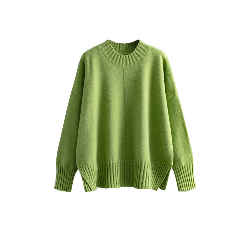 Damen Oversized Strickpullover mit Rippenbund R&B