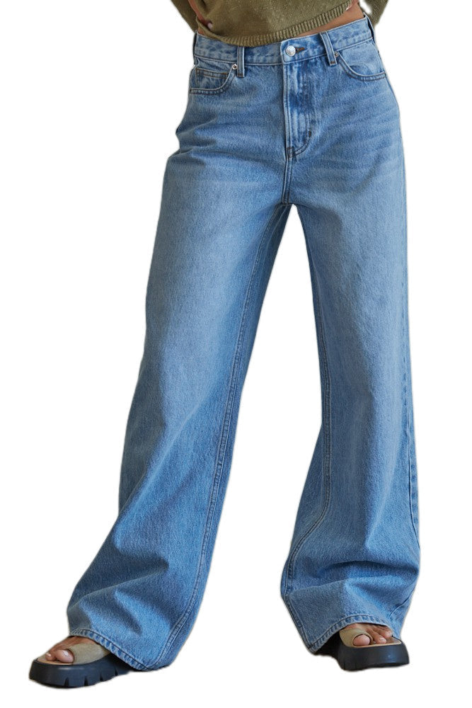 Damen Weite High-Waist Jeans
