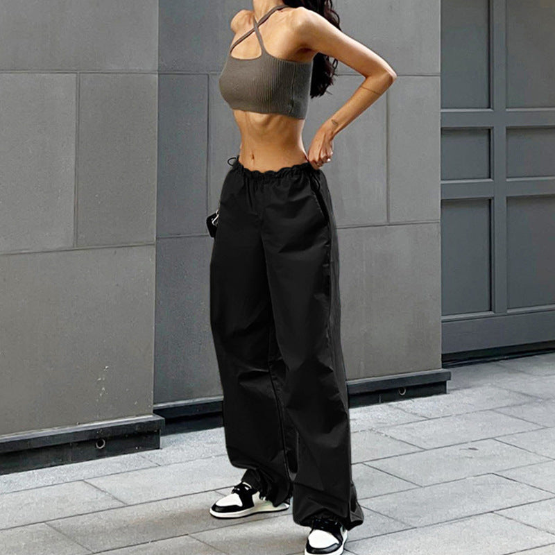 Damen elegante Sporthose mit verstellbarem Bund und lässigem Schnitt R&B