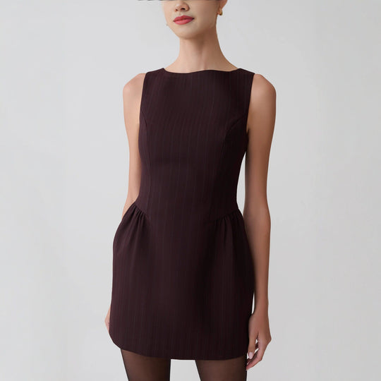 Damen Kleid mit feinen Nadelstreifen R&B
