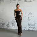 Damen Elegantes Bandeau-Minikleid mit funkelnden Akzenten R&B