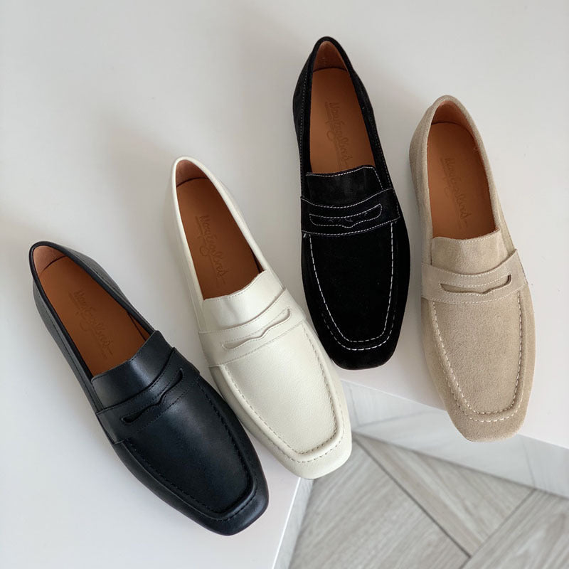 Damen Mokassins aus hochwertigem Wildleder mit eleganter Naht