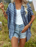 Damen Leichtes Kimono mit modernem Batikdesign