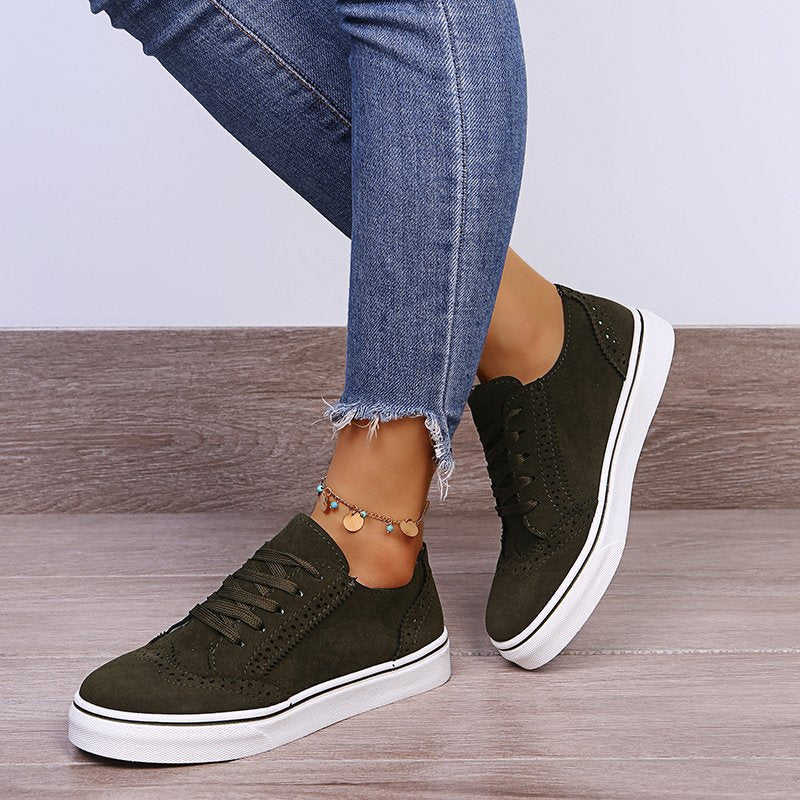 Damen Sneaker mit eleganter Perforation und rutschfester Sohle R&B