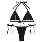 Damen Triangel-Bikini-Set mit geflochtenem Höschen und verstellbaren Trägern R&B