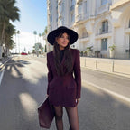 Damen Oversized Blazer aus hochwertigem Stoff mit modernen Taschen R&B