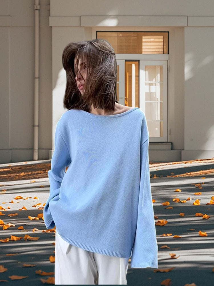 Damen Lässiges Baumwolloberteil mit weitem Schnitt und eleganten Details R&B