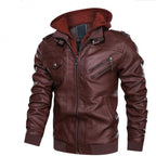 Herren jacke im modernen Biker-Stil mit abnehmbarer Kapuze R&B