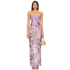 Damen Schickes Abendkleid mit floralem Design und figurbetonter Silhouette R&B