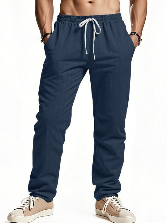 Herren komfortable Freizeithose mit gestreiftem Design R&B