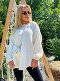 Damen Strukturierter Strickpullover R&B