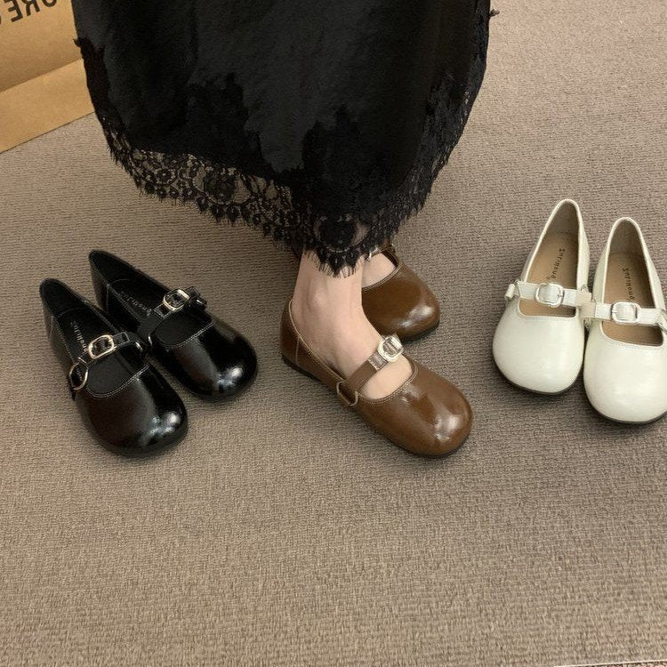 Damen elegante Ballerinas mit modischem Riemchen und komfortablem Fußbett R&B