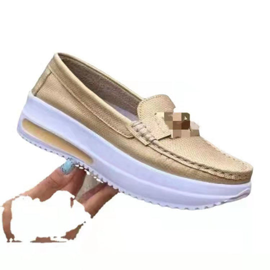 Damen Plattform Slipper mit elegantem Riemchen und rutschfester Sohle R&B