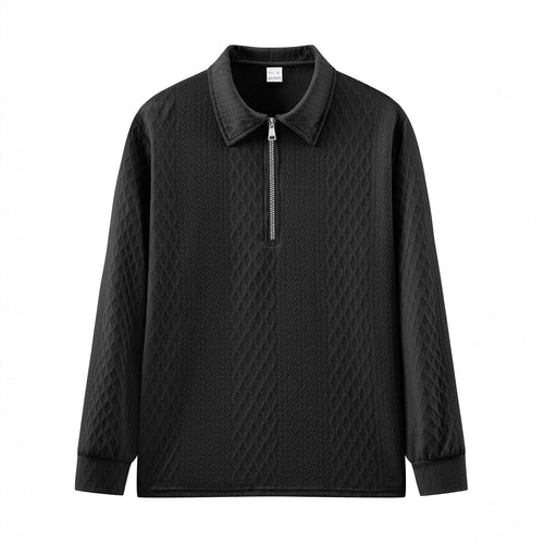 Herren Sweatshirt mit modischem Stehkragen und strukturiertem Design R&B