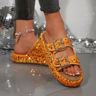 Damen Glitzernde Hippie-Sandalen R&B