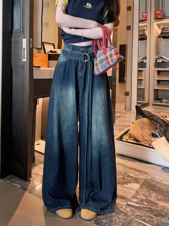 Damen Weite Denim-Hose mit modischem Schnitt R&B