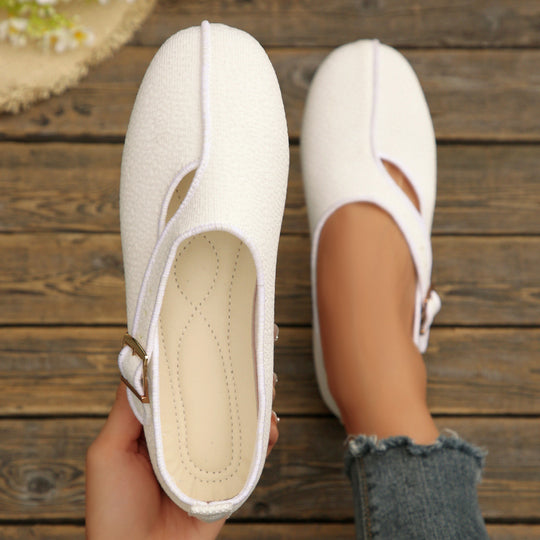 Damen Elegante Slipper mit verstellbarem Riemen und modischem Design R&B