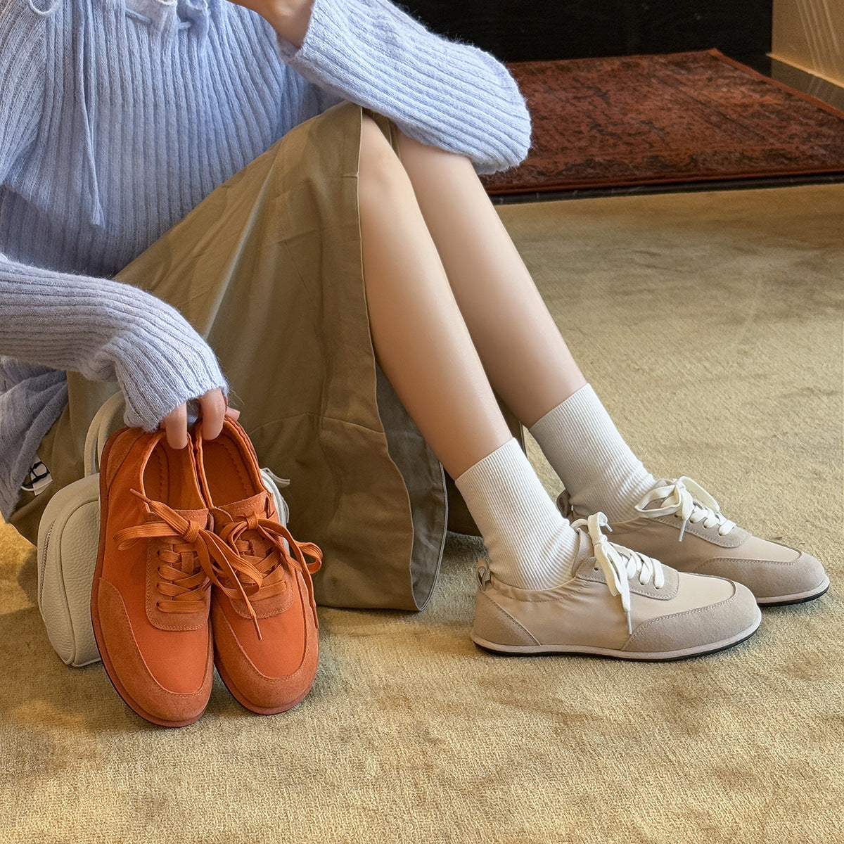 Damen Sportliche Sneakers mit dämpfender Sohle und atmungsaktivem Obermaterial