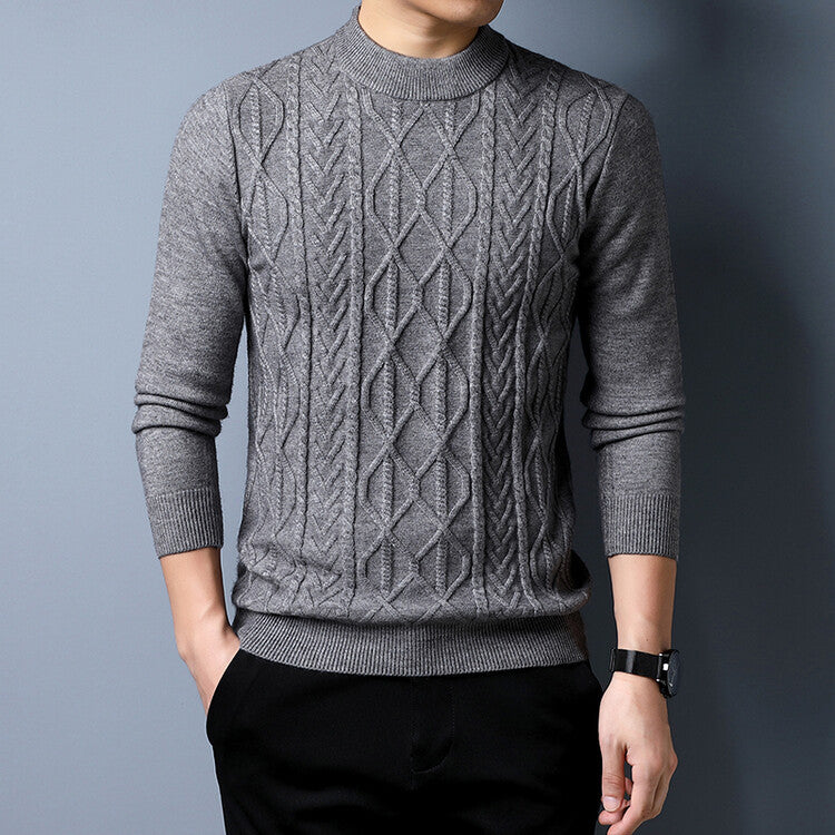 Herren Strickpullover mit strukturiertem Zopfmuster R&B