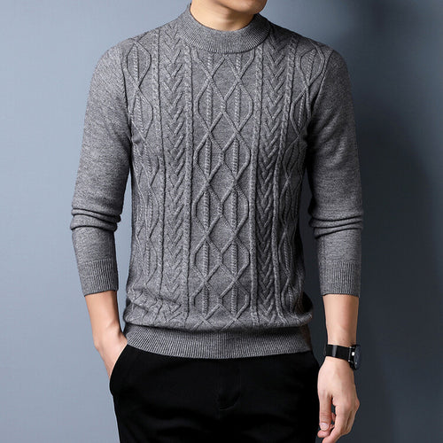 Herren Strickpullover mit strukturiertem Zopfmuster R&B