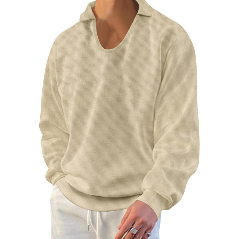 Herren lässiger Pullover mit strukturiertem Stoff und modernem Schnitt R&B