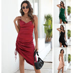 Damen Satin Abendkleid R&B