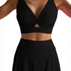 Damen Sportliches Bikini-Set mit modischem Wickeltop und schickem Rock R&B