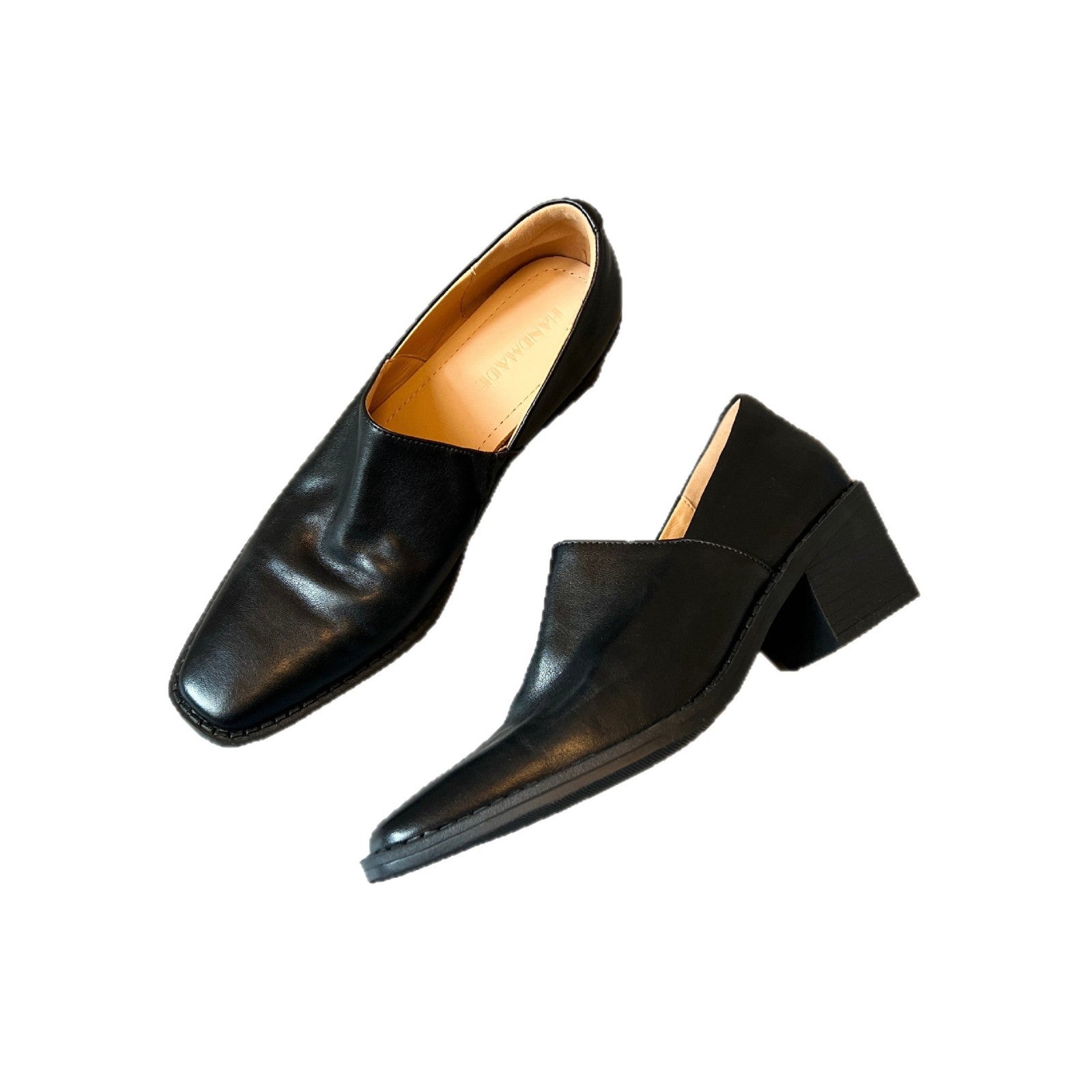 Damen elegante Slipper mit modischem V-Ausschnitt und komfortablem Blockabsatz