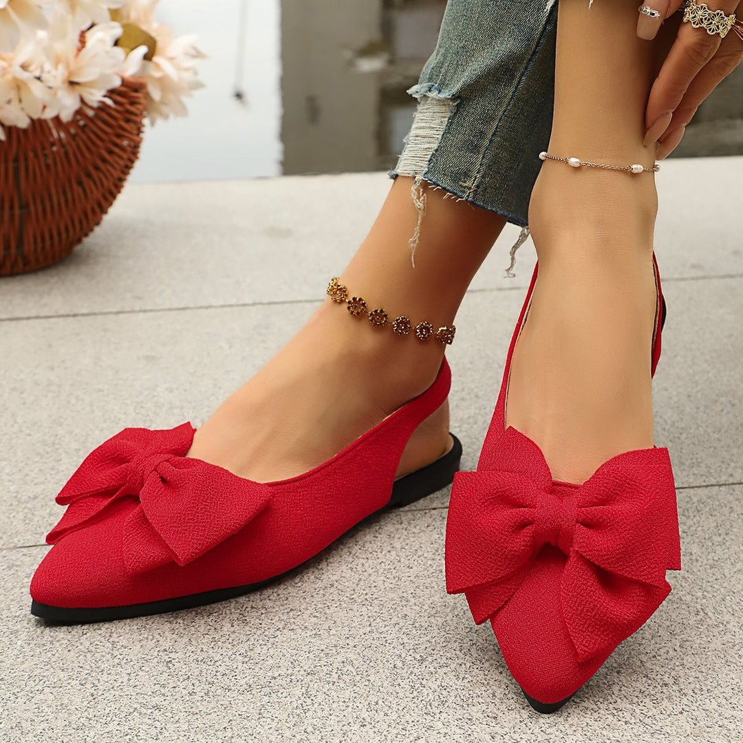 Damen elegante Ballerinas mit dekorativem Schleifen-Design R&B
