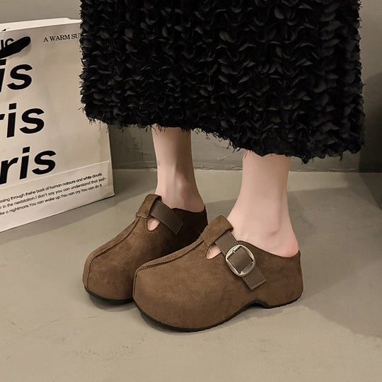 Damen Komfort Clogs mit modischem Riemen und ergonomischem Fußbett R&B