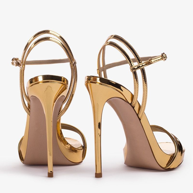 Damen elegante High Heel Sandalen mit verstellbarem Riemendesign R&B