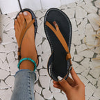 Damen Minimalistische Zehentrenner-Sandalen mit elastischen Riemen R&B