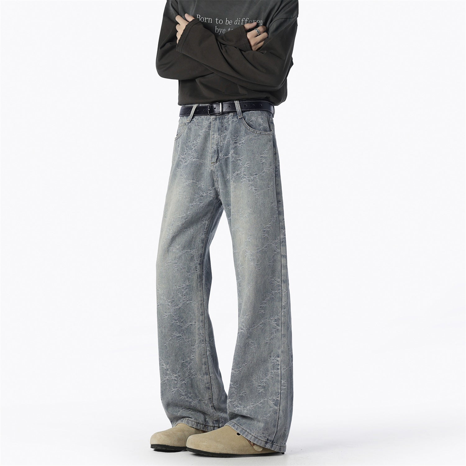 Herren Weite Jeans mit einzigartigem Muster und hohem Tragekomfort R&B