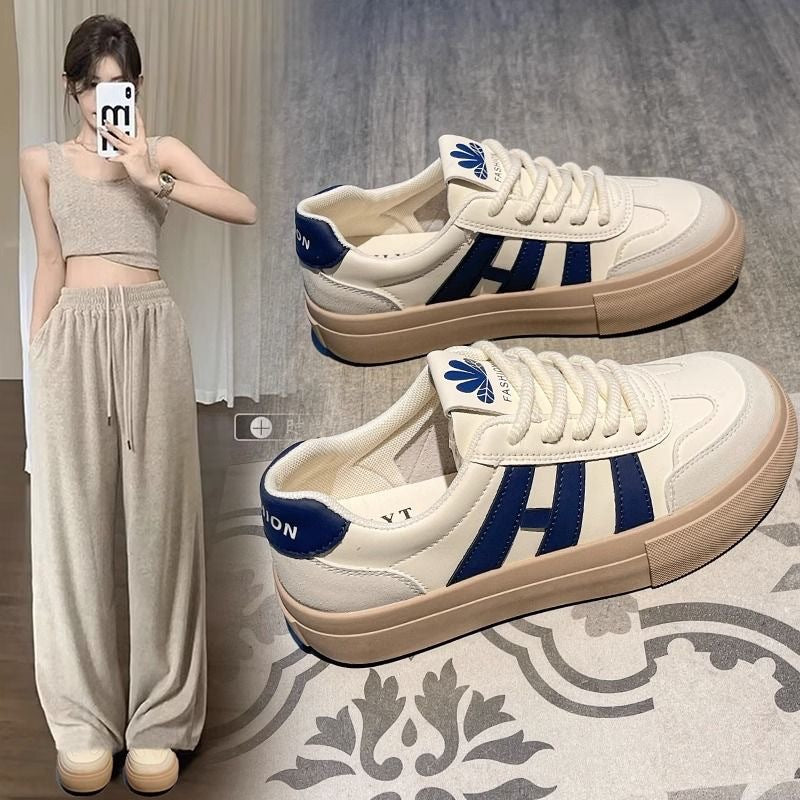 Damen Modische Plateau Sneakers mit klassischem Design und komfortabler Sohle R&B