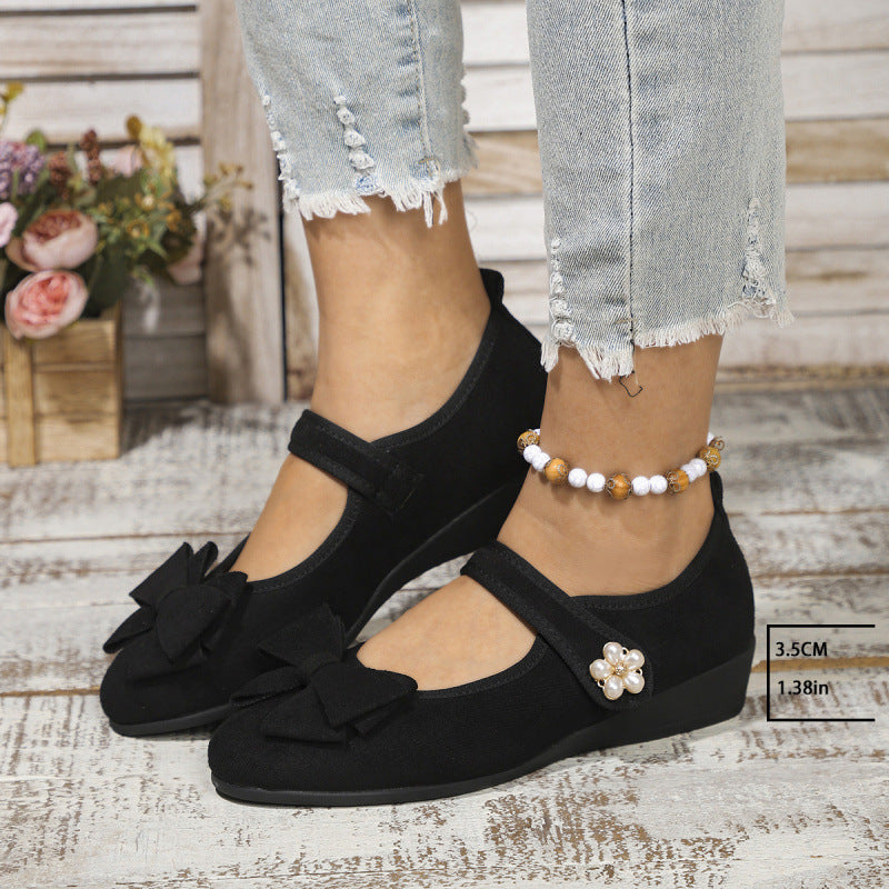 Damen Ballerinas mit attraktiver Schleife und elegantem Schmuckdetail R&B
