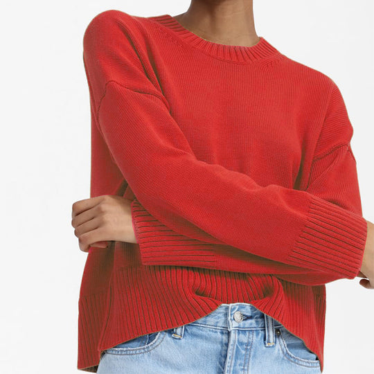 Damen lässiger Oversized Strickpullover mit strukturiertem Design R&B