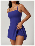 Damen Schwimmdress mit integrierter Shorts und verstellbaren Trägern R&B