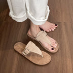 Damen Flip-Flops mit modischem Riemen und Schnallenakzent