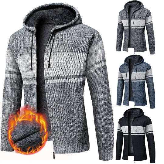 Damen bequemer und kuscheliger Fleece-Hoodie mit Reißverschluss R&B