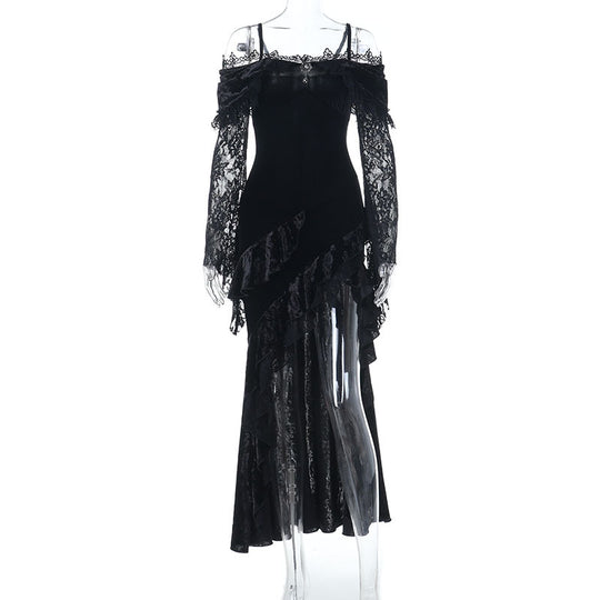 Damen figurbetonte Bluse mit Rüschendetails und Schnürung R&B