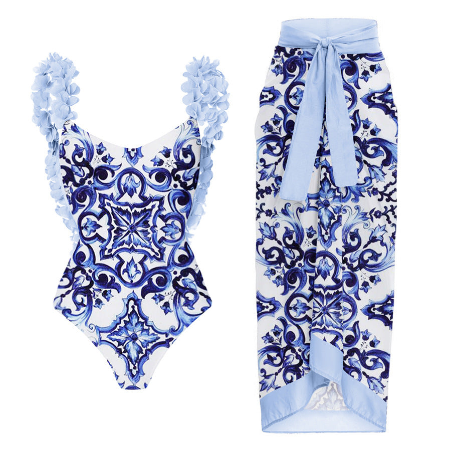 Damen Bikiniset mit floralem Muster und eleganten Rüschendetails R&B