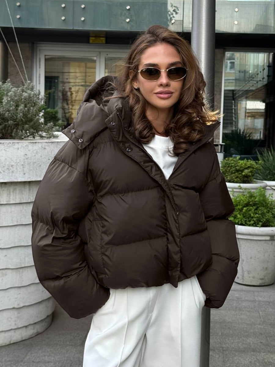 R&B | Kurze Kapuzen Puffjacke